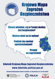 plakat Krajowej Mapy Zagrożeń Bezpieczeństwa.