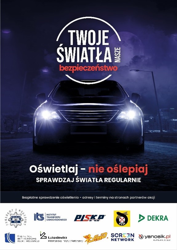 plakat akcji Twoje Światła – Nasze Bezpieczeństwo.