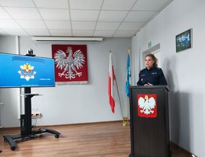 Przemówienie Pani Komendant Wojewódzkiej Policji.