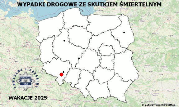 mapa wypadków