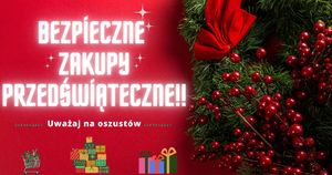 napis bezpieczne zakupy przedświateczne.