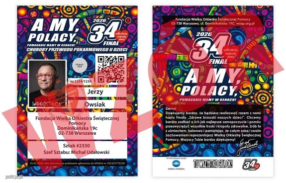 PLAKAT wIELKIEJ oRKIESTRY ŚWIĄTECZNEJ POMOCY.