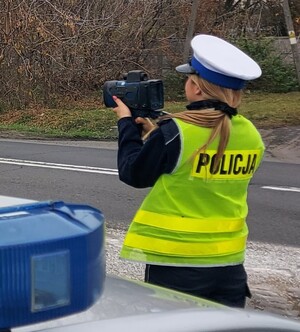 policjantka ruchu drogowego.