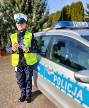 policjantka ruchu drogowego.