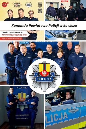 dzielnicowi miasta i gmin powiatu łowickiego plakat.
