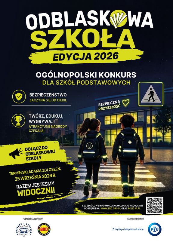odblaskowa szkoła plakat.
